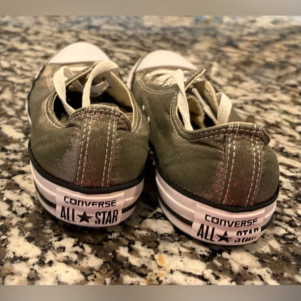 Converse Women’s Gold Metallic Shoes - Picture 3 of 5
